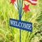 Glitzhome® 42" Patriotic Welcome Metal Flags Yard Stake